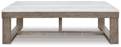 Loyaska - Brown/ivory - Rectangular Cocktail Table