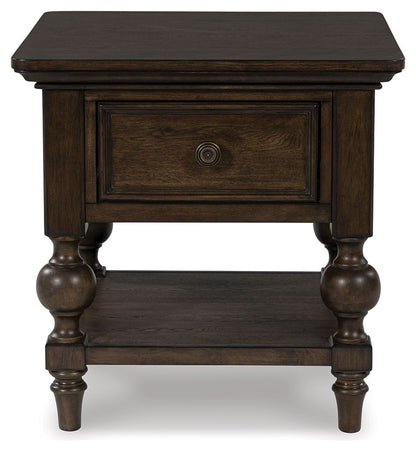 Veramond - Dark Brown - Square End Table