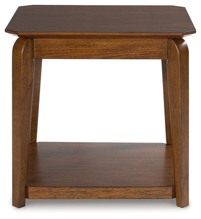 Trenmour - Medium Brown - Square End Table