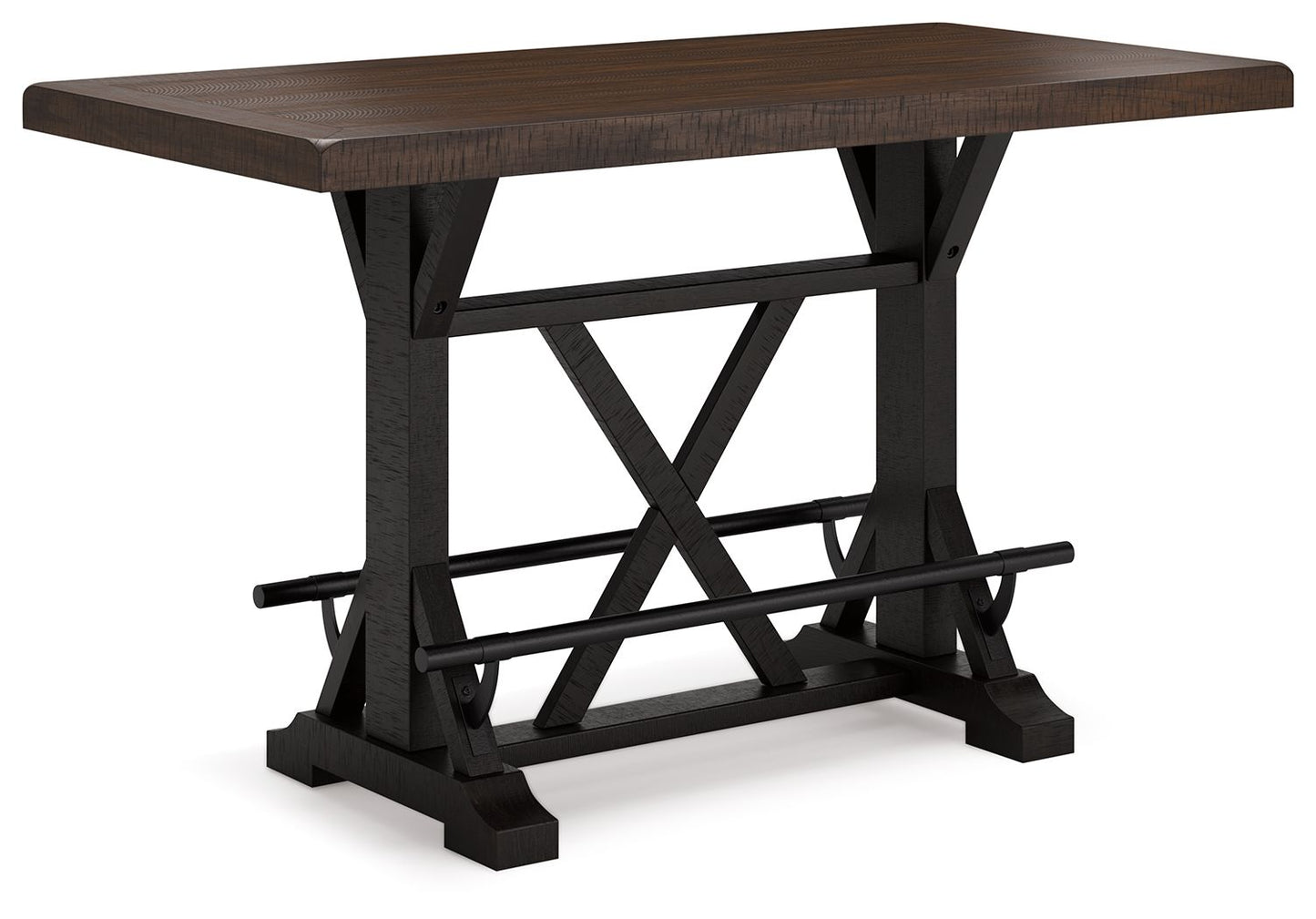 Valebeck - Rect Dining Room Counter Table With Wine Rack