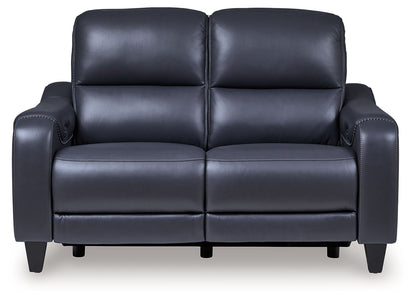 Mercomatic - Power Reclining Loveseat With Adj Headrest