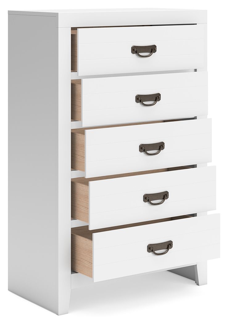 Binterglen - White - Five Drawer Chest