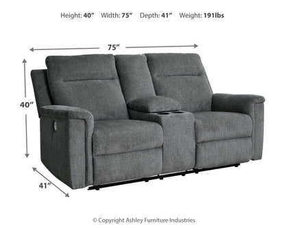 Barnsana - Dbl Power Reclining Loveseat With Console