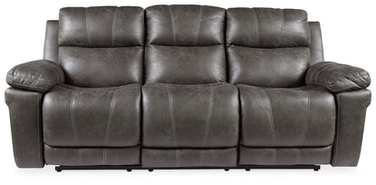 Erlangen - Dark Gray - Pwr Rec Sofa With Adj Headrest