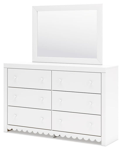 Mollviney - White - Dresser And Mirror