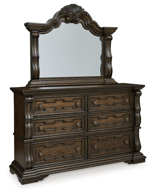 Maylee - Dark Brown - Dresser And Mirror