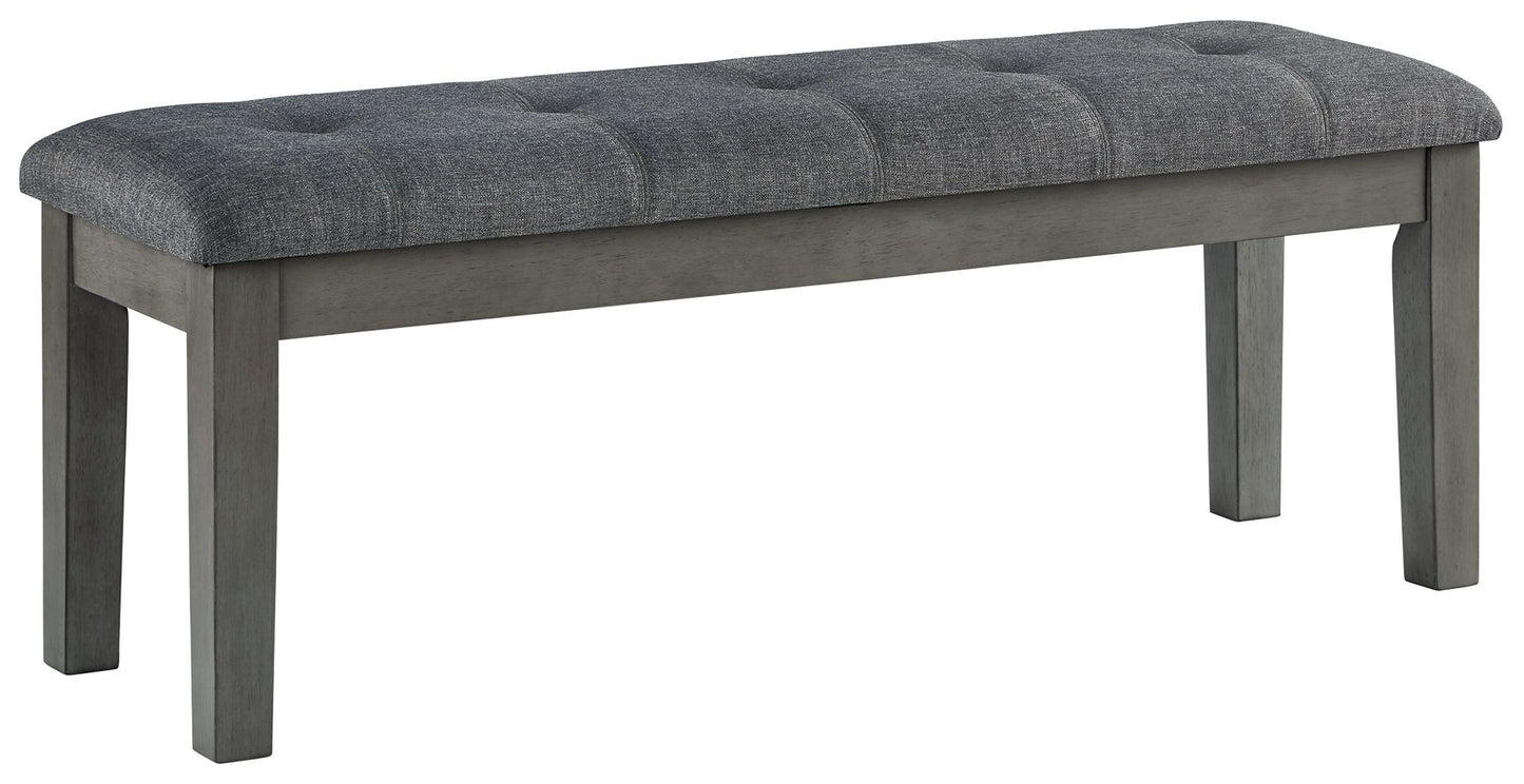 Hallanden - Black / Gray - Large Uph Dining Room Bench