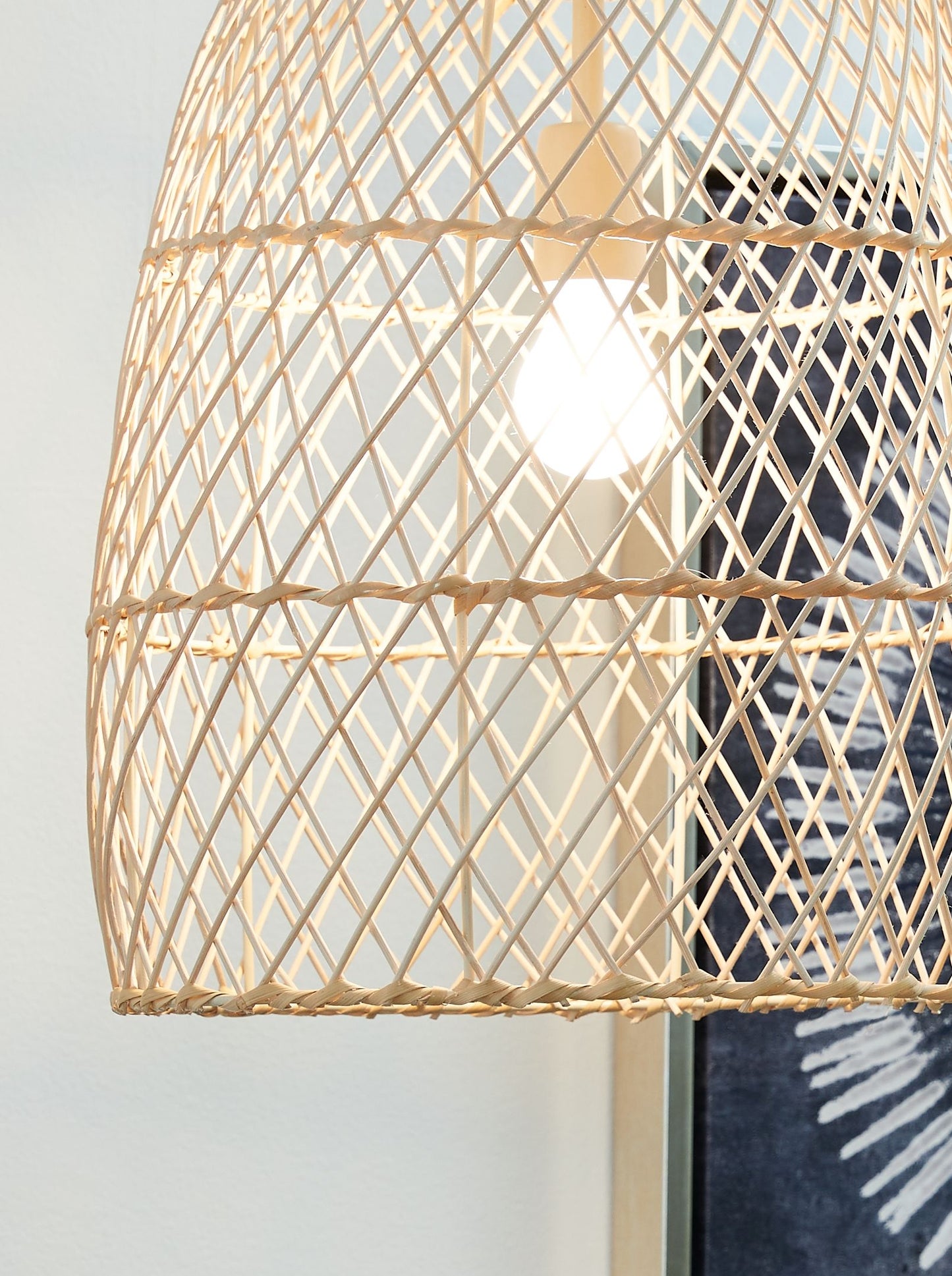 Calett - Beige - Rattan Pendant Light