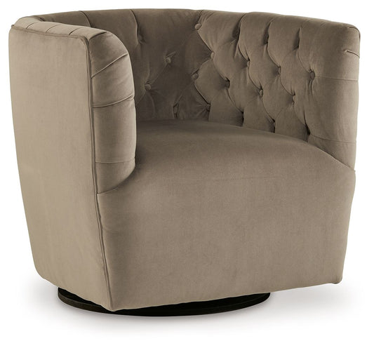 Hayesler - Cocoa - Swivel Accent Chair