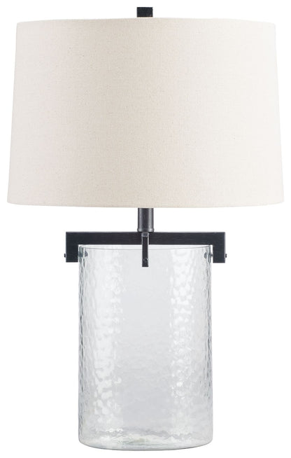 Fentonley - Clear / Antique Black - Glass Table Lamp