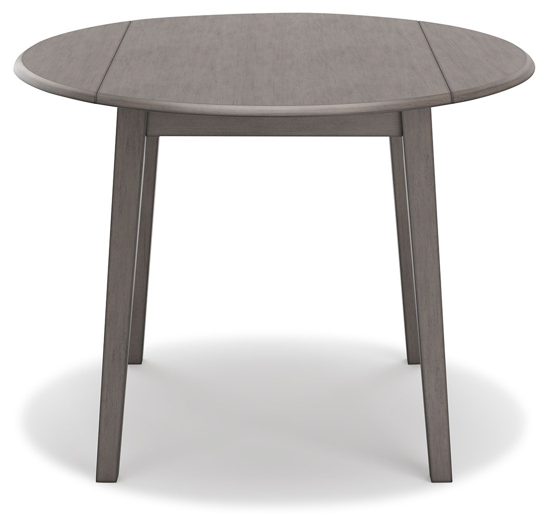 Shullden - Gray - Round Drm Drop Leaf Table