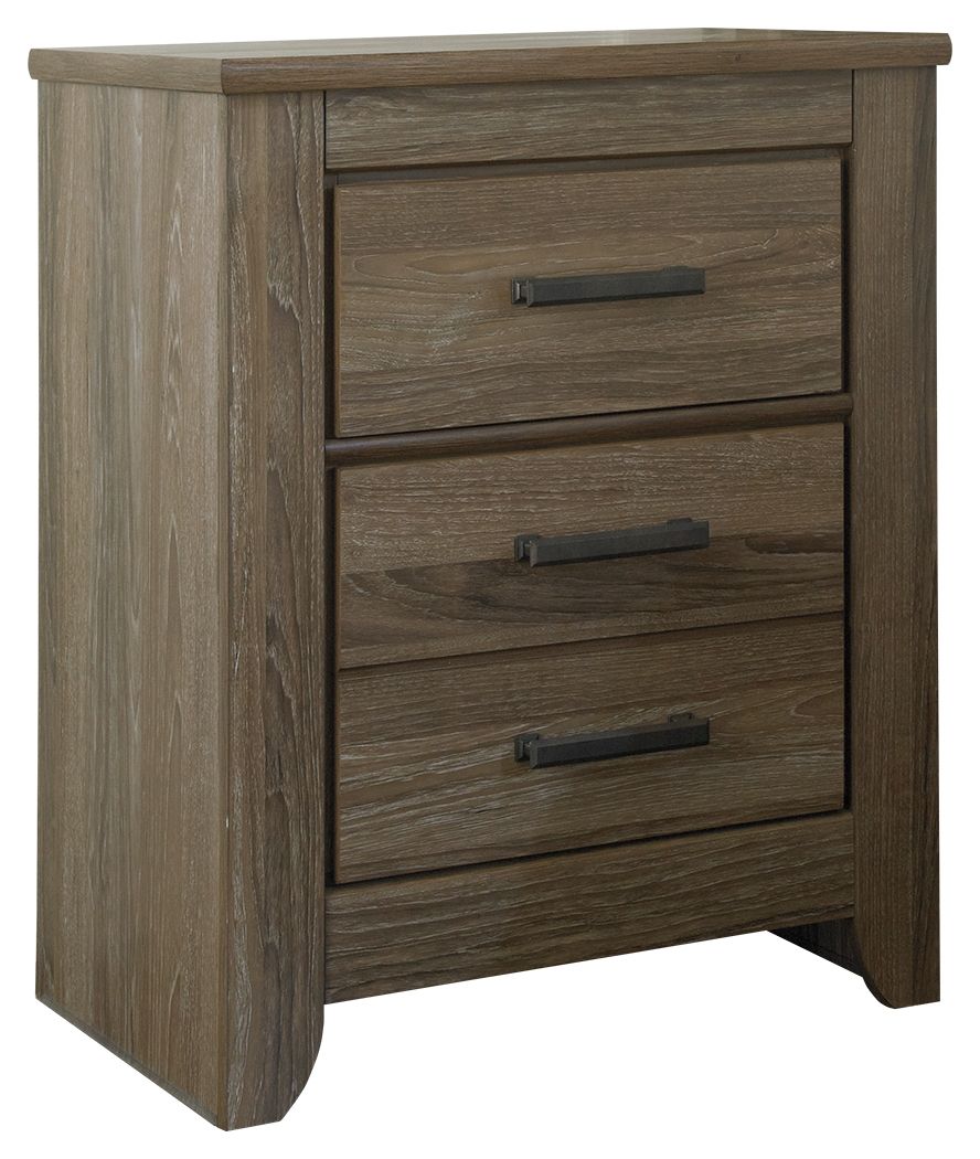 Zelen - Warm Gray - Two Drawer Night Stand