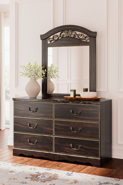 Glosmount - Two-tone - Dresser And Mirror