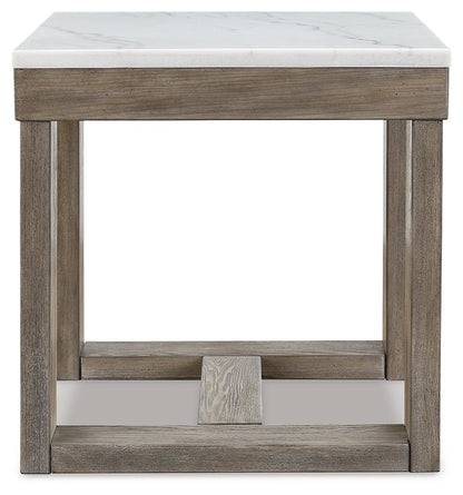 Loyaska - Brown/ivory - Square End Table