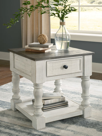 Havalance - White / Gray - Square End Table