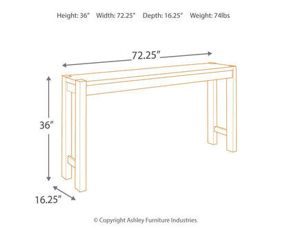 Torjin - Dark Brown - Long Counter Table