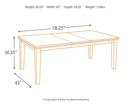 Haddigan - Dark Brown - Rectangular Dining Room Extension Table