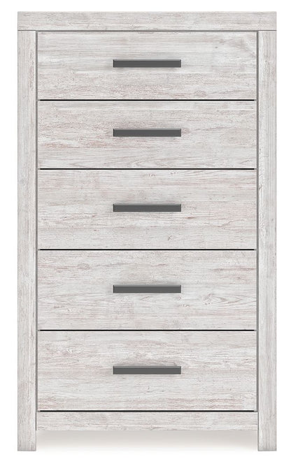 Cayboni - Whitewash - Five Drawer Chest