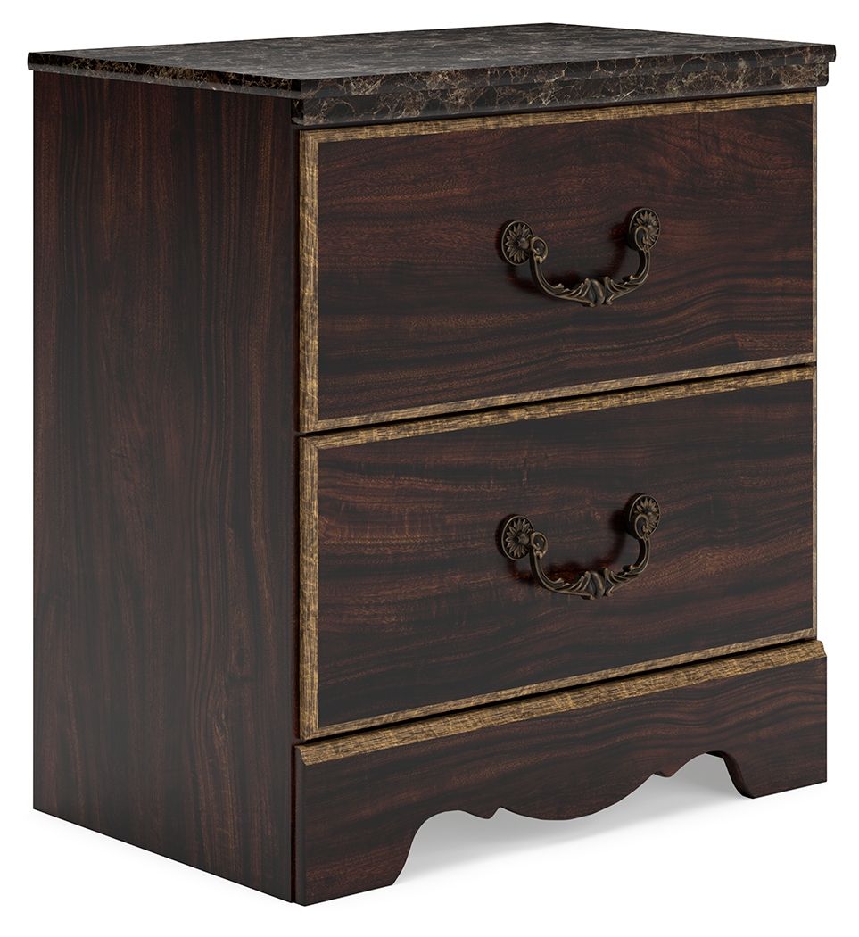 Glosmount - Two-tone - Two Drawer Night Stand