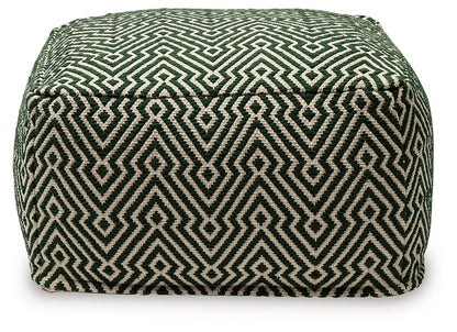 Abacy - Green / Ivory - Pouf