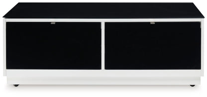 Gardoni - White / Black - Rectangular Cocktail Table