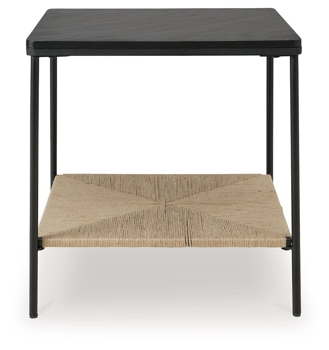 Minrich - Black / Natural - Accent Table