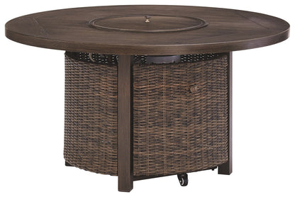 Paradise - Medium Brown - Round Fire Pit Table