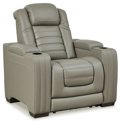 Backtrack - Gray - Pwr Recliner/Adj Headrest