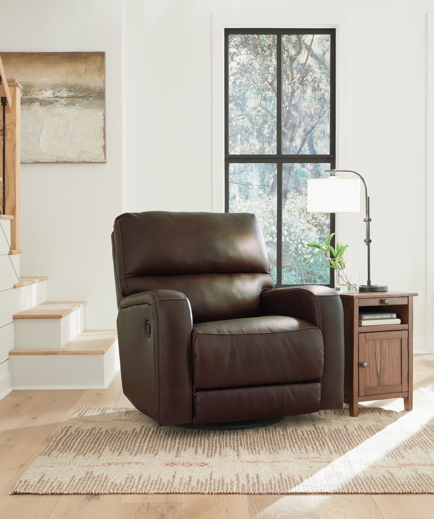 Emberla - Coffee - Swivel Glider Recliner