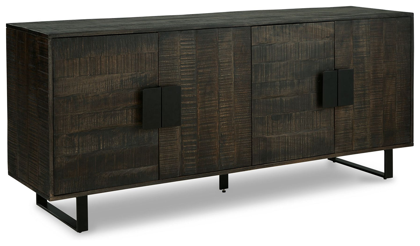 Kevmart - Grayish Brown / Black - Accent Cabinet